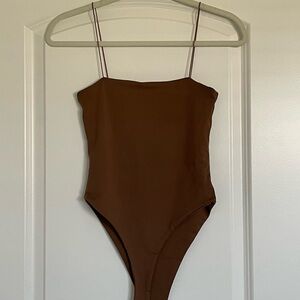 Brown One Piece Swimsuit